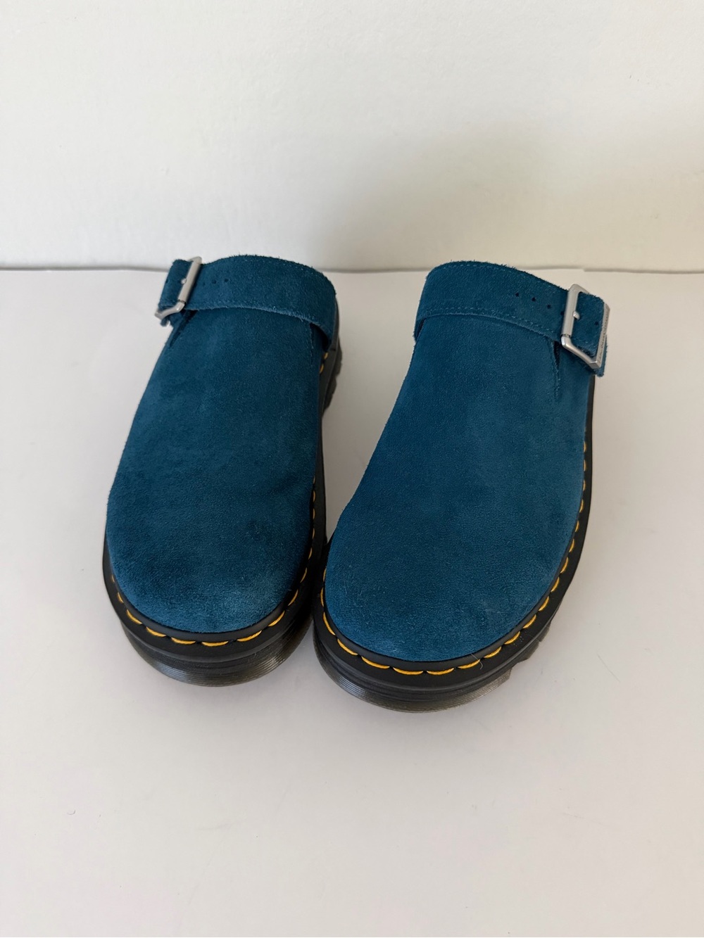 Dr Martens ZEBZAG Suede Slingback Platform Mules Neptune Blue (UNISEX) - Picture 7 of 7